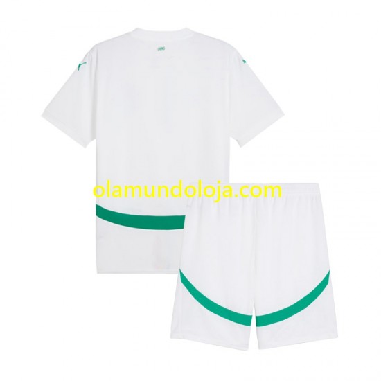 Camisola Senegal Criança Equipamento Primeiro 2025 Manga Curta